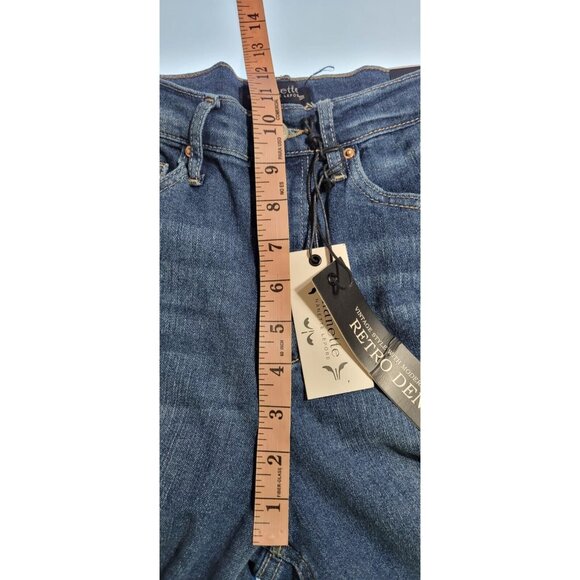 Nanette Lepore Pants Blue SZ 4 Jolie Super High Rise Taper Retro Denim LJ7727MAD - Picture 6 of 11